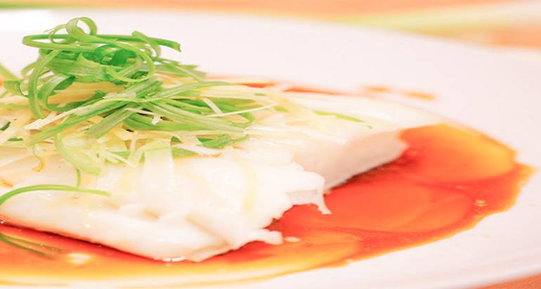 STEAMED COD FISH WITH SICHUAN VEGETABLE