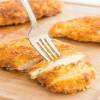 Frozen breaded chicken katsu, crispy and golden, ready to cook