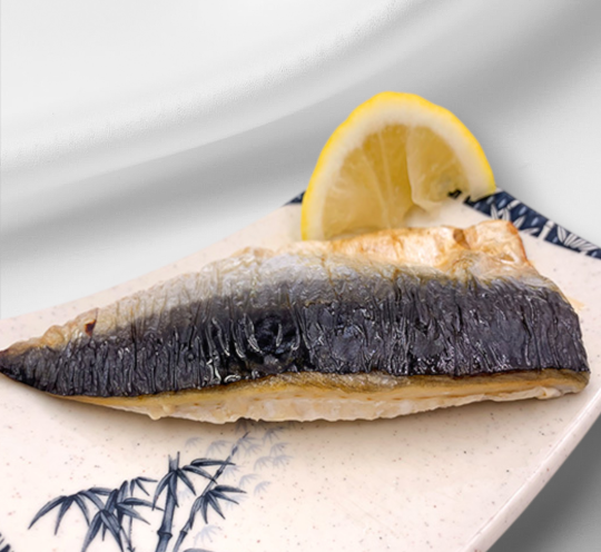 Frozen saba fish mackerel, fresh-cut and ready for cooking